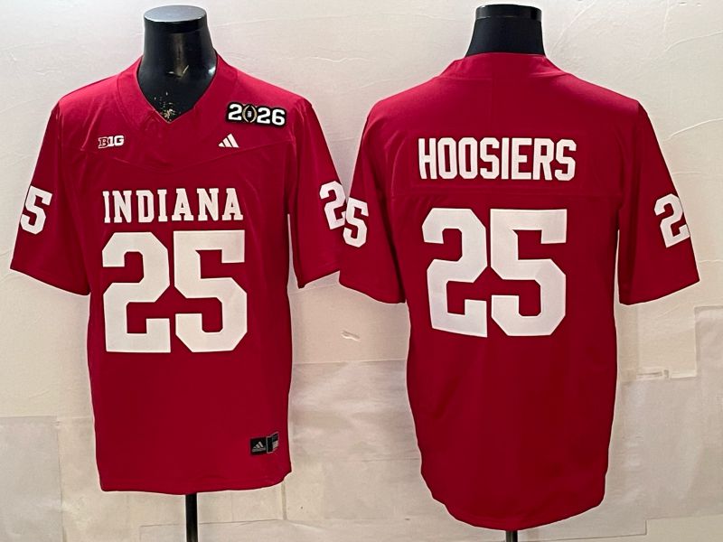 Men Ohio State Buckeyes #25 Hoosiers Red 3th generations Limited NCAA Jersey 013
